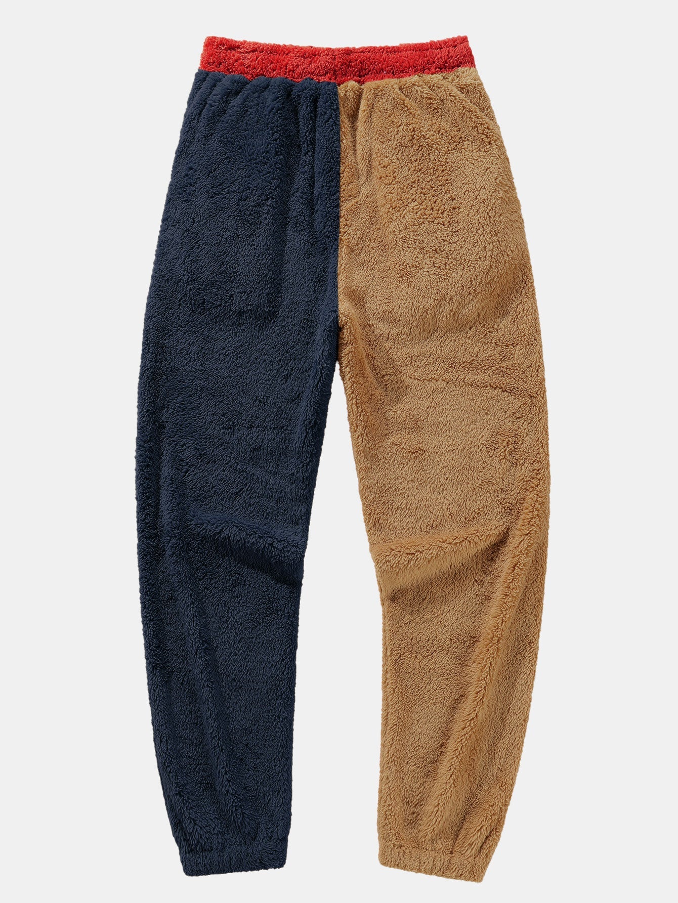 Color Block Teddy Jogger Pants