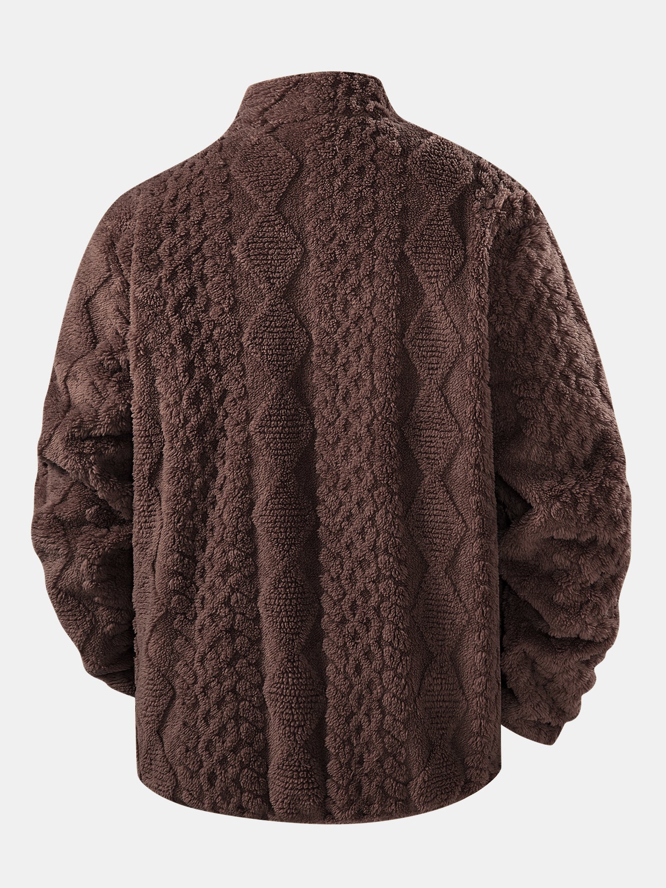 Geometric Jacquard Teddy Jacket