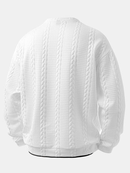 Relax Fit 2-in-1 Twist Jacquard Sweatshirt