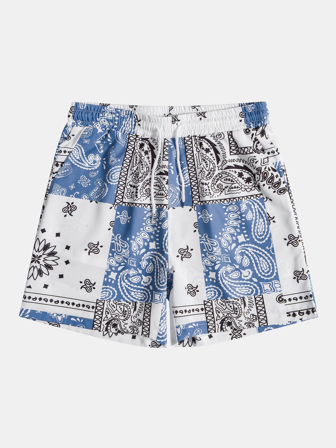 Paisley Print Button Up Shirt & Shorts