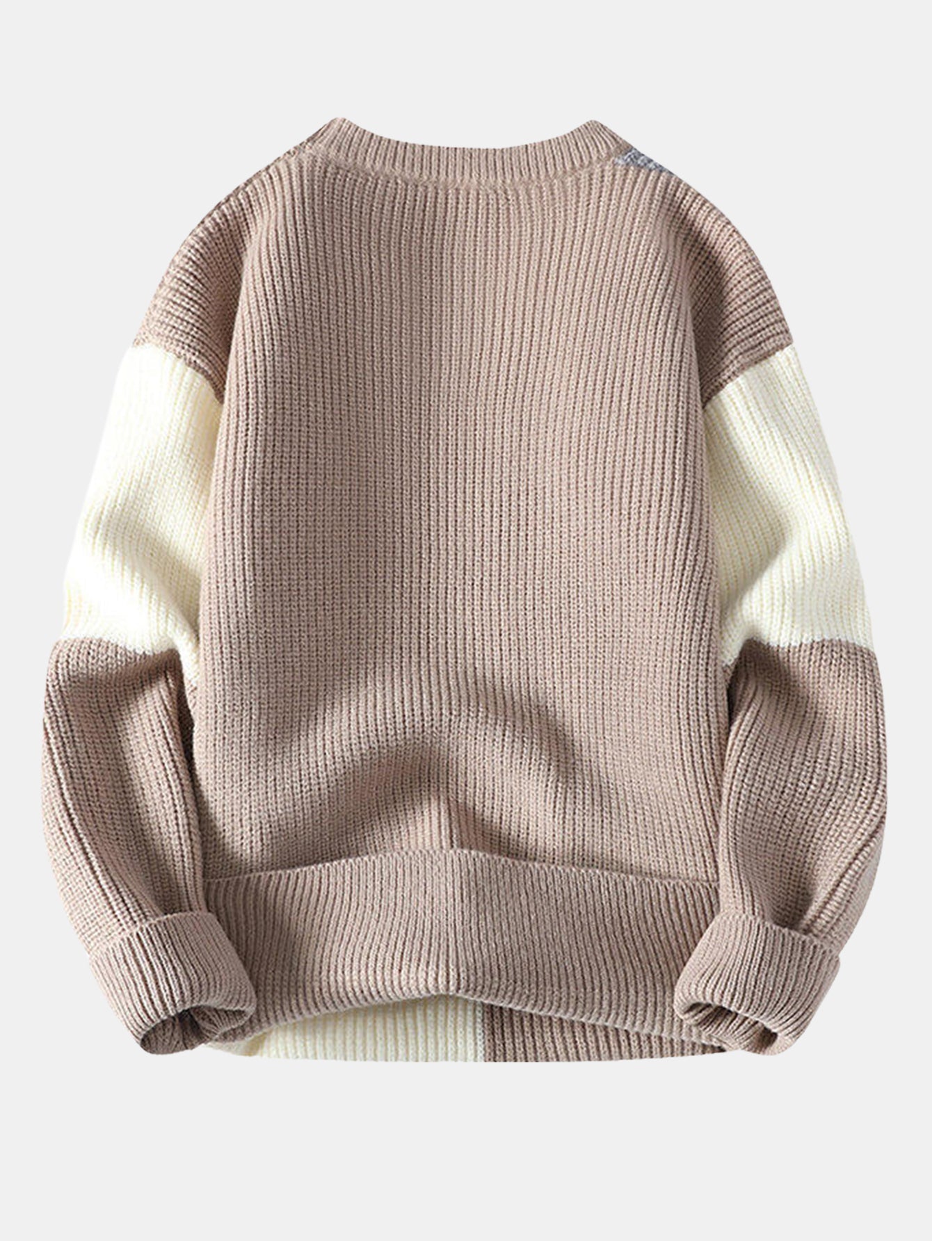 Color Block Crew Neck Sweater