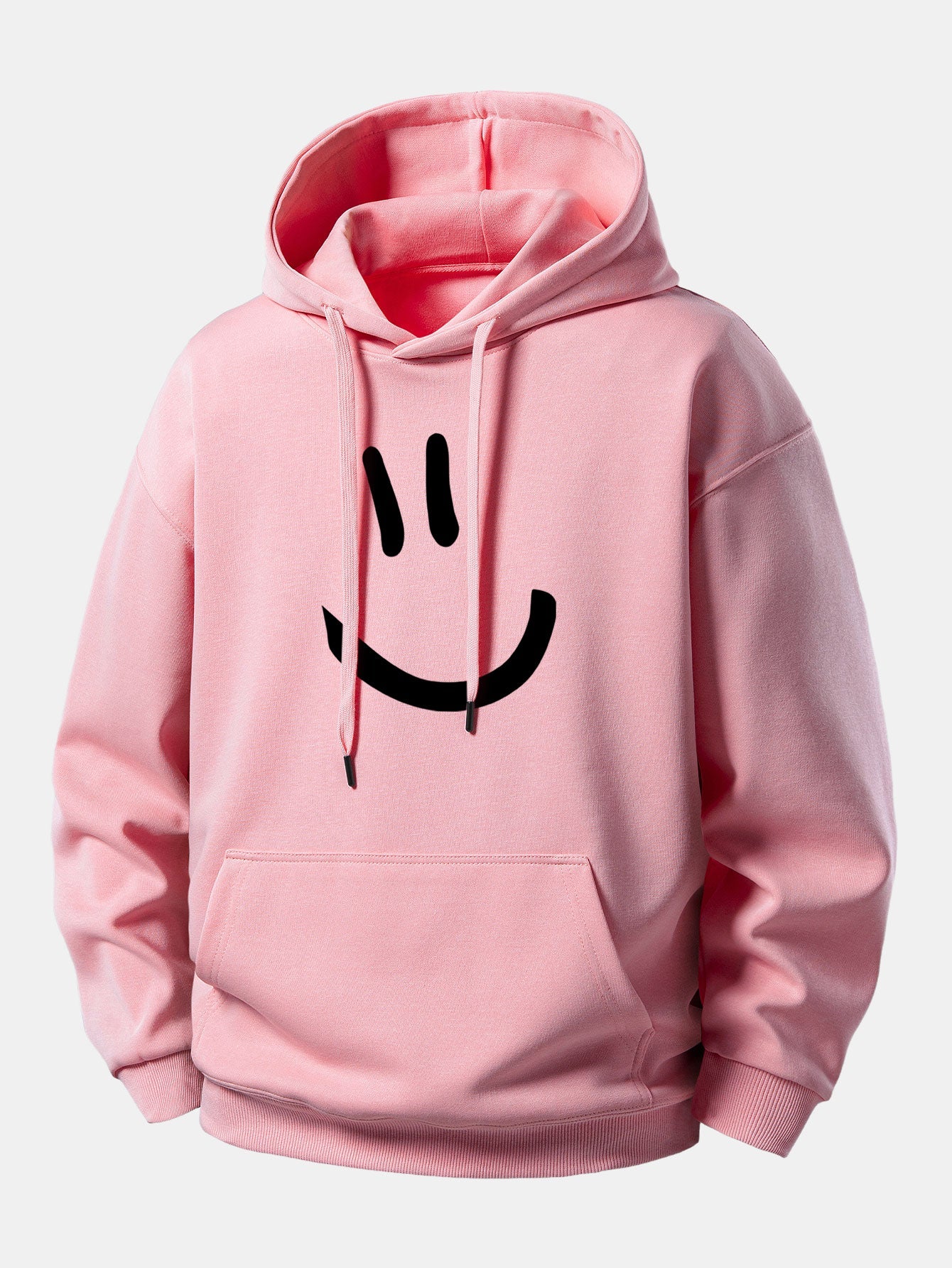 Smiley Face Print Relax Fit Hoodie