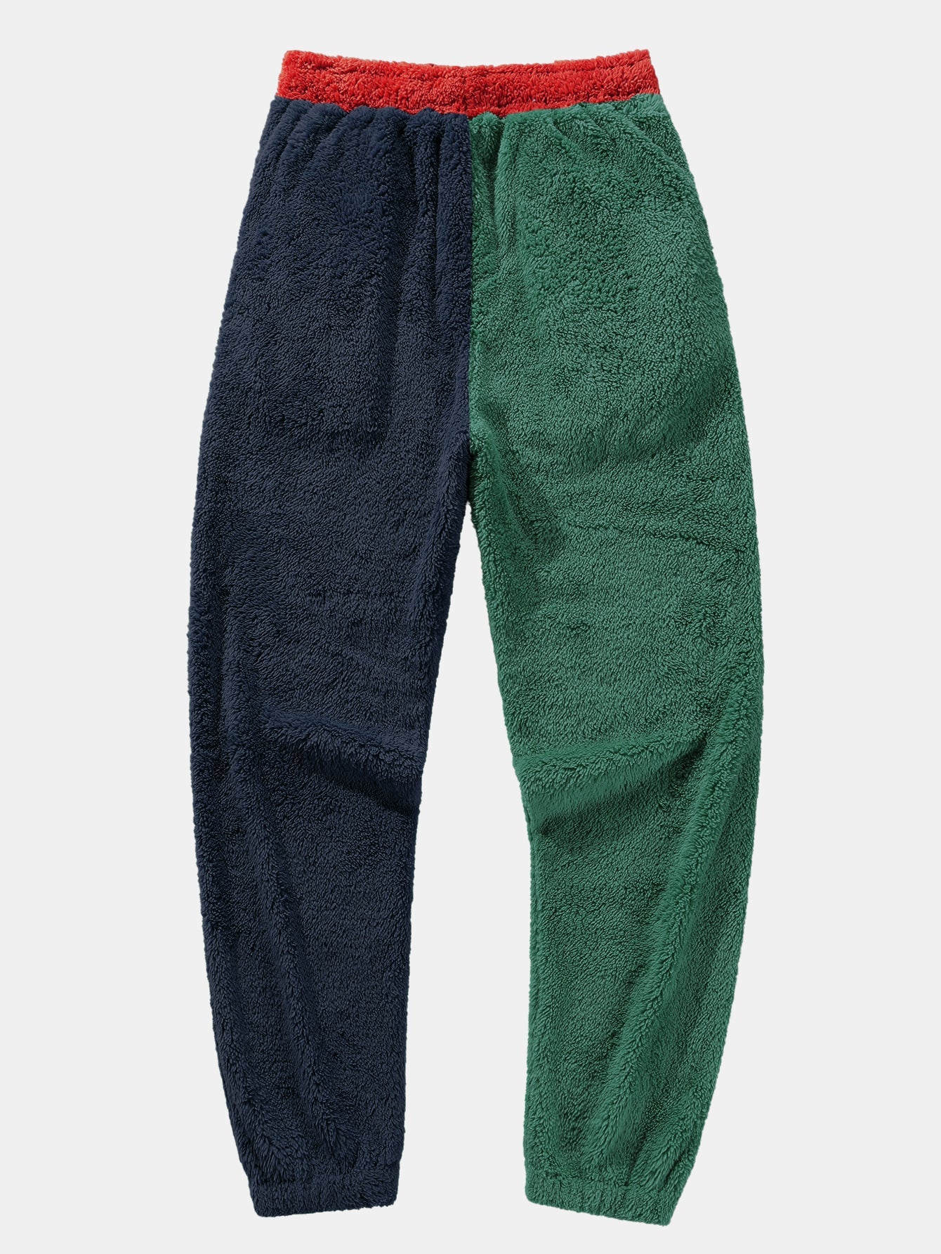 Color Block Teddy Jogger Pants