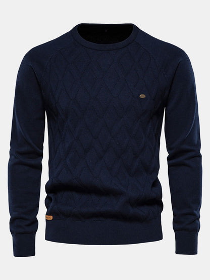 Geometry Jacquard Crewneck Sweater