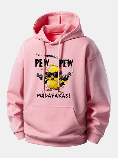 PEW PEW MADAFAKAS Chicken Print Relax Fit Hoodie