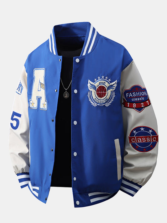 Varsity Embroidered Baseball Jacket