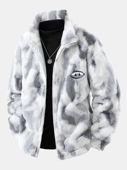 Faux Fur Zip-Up Jacket