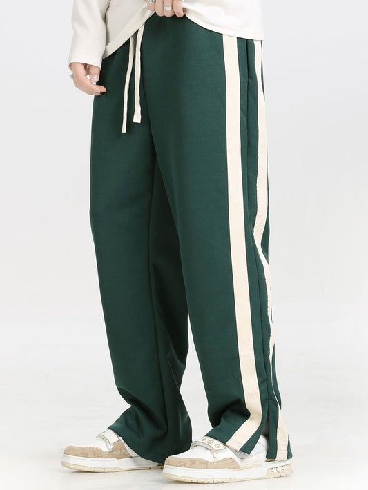 Slit Hem Stripe Pants