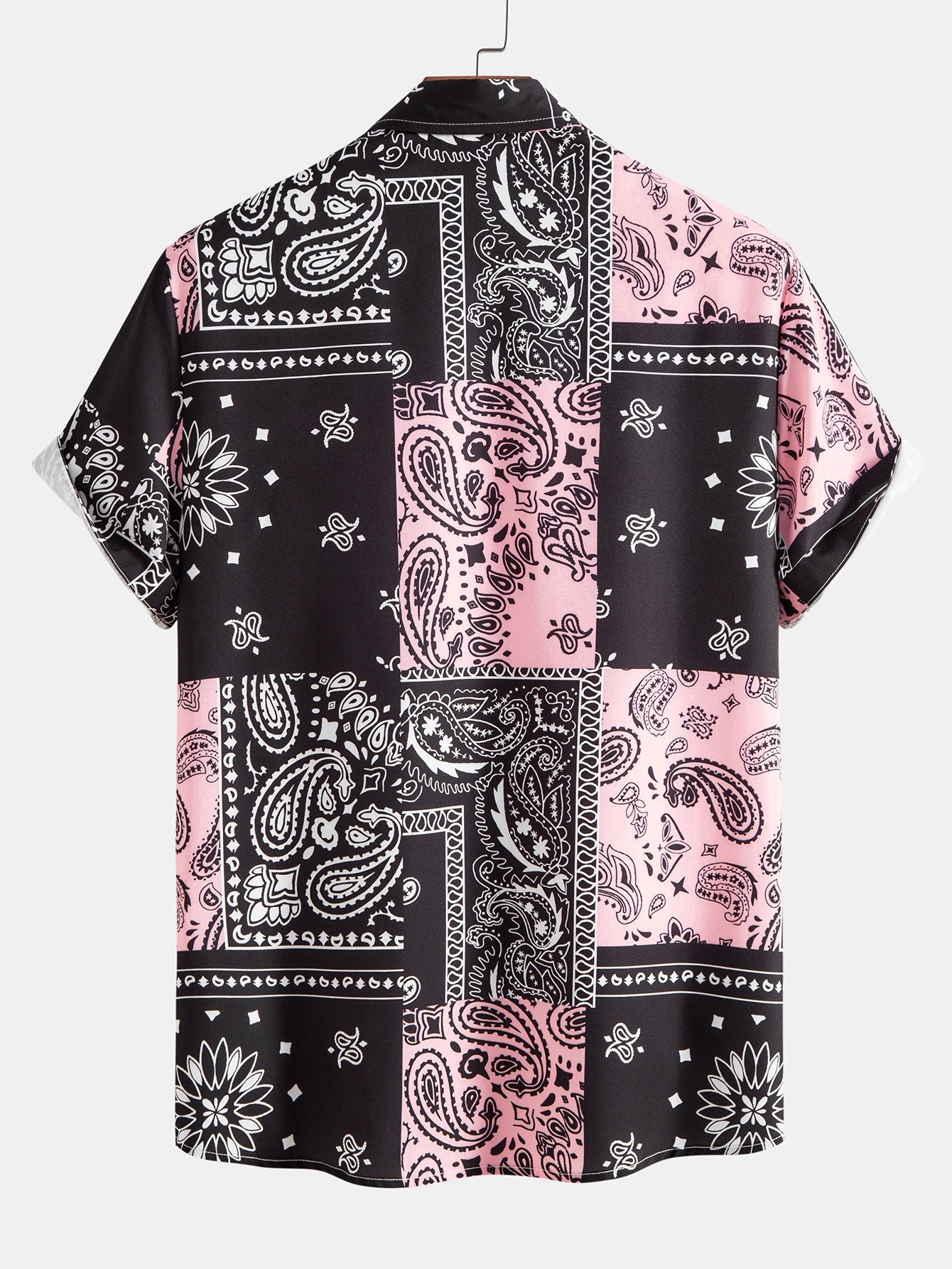 Paisley Print Button Up Shirt & Shorts