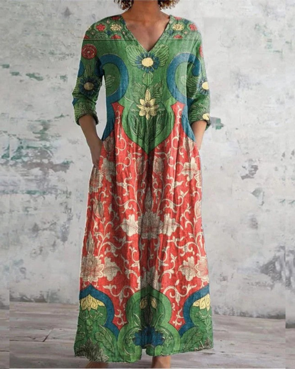 Bianca™ Vintage Floral Long Dress