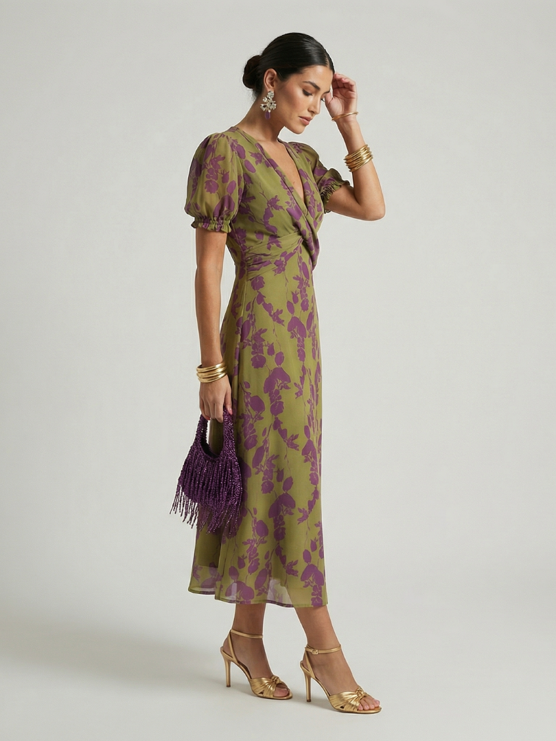 ARVELYNE™  | Relaxed Floral Midi Dress