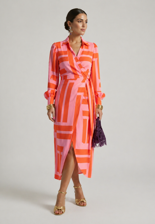 ARVELYNE™ | Printed Wrap Dress