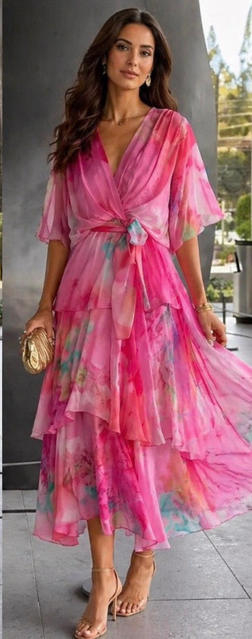 Amelia™ | Layered Floral Sun Dress