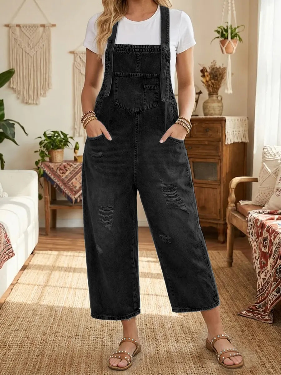 Aveline - Vintage Denim Dungarees