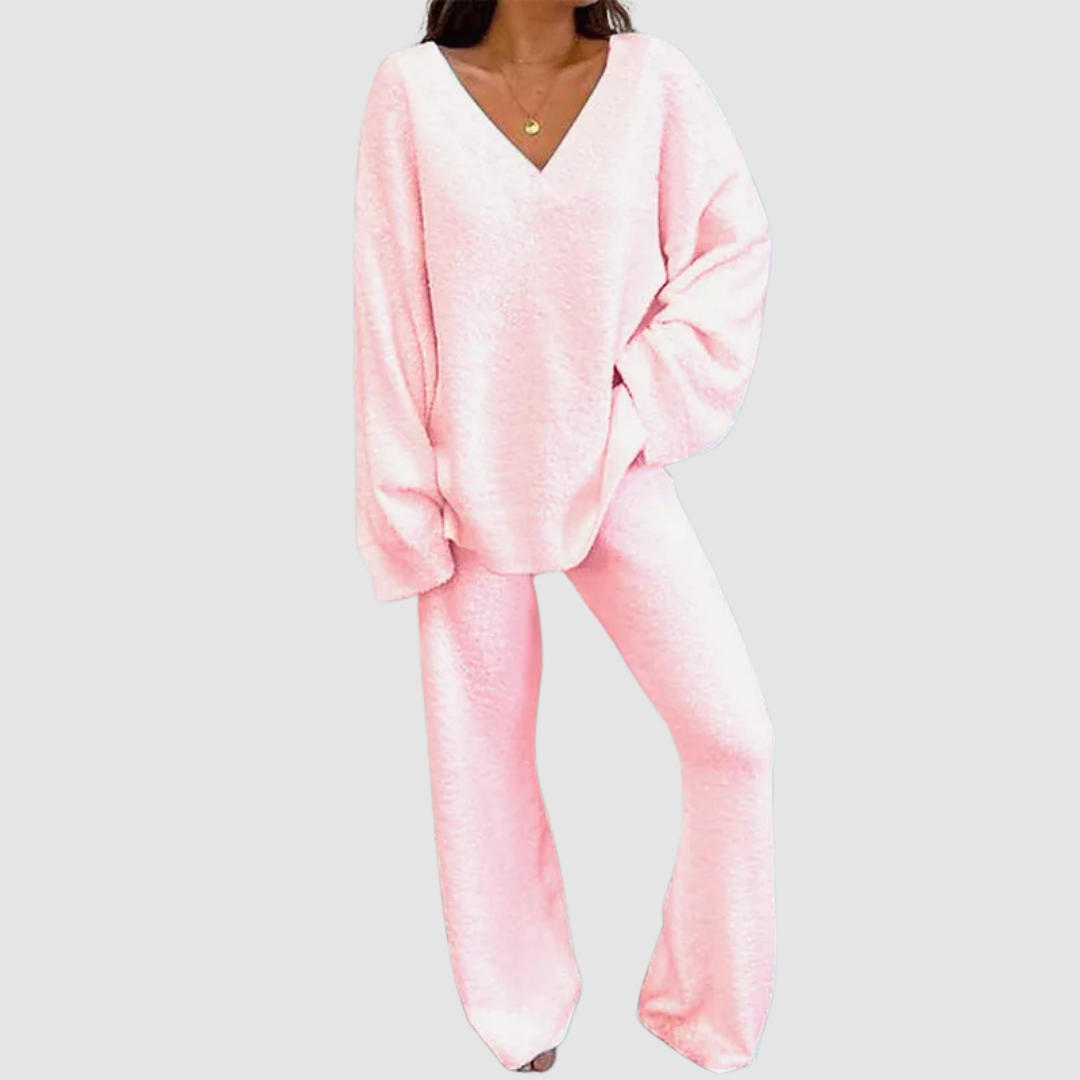 Karla™ V-Neck Long Sleeve Sweater & Pants Set