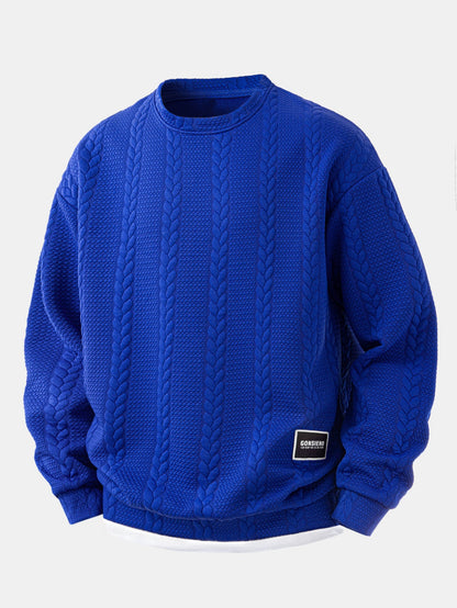 Relax Fit 2-in-1 Twist Jacquard Sweatshirt