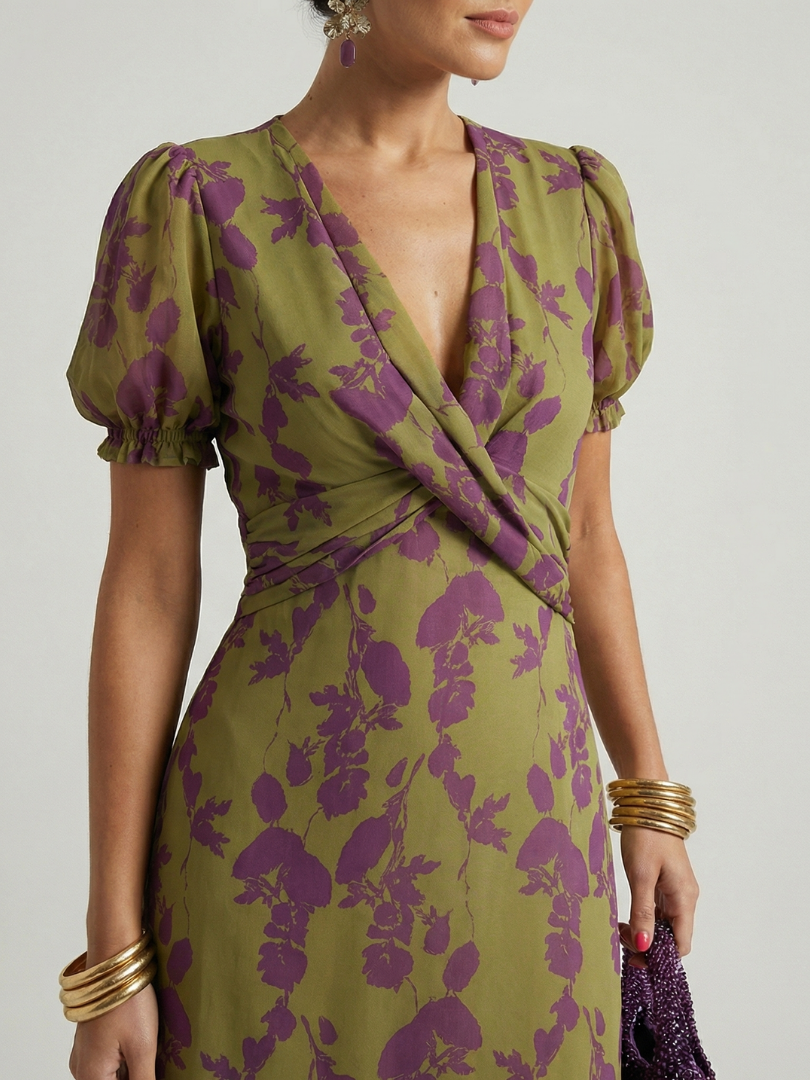 ARVELYNE™  | Relaxed Floral Midi Dress