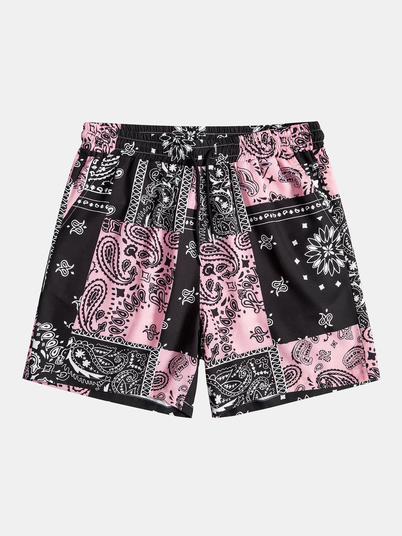 Paisley Print Button Up Shirt & Shorts