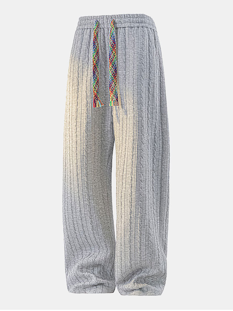 Twisted Jacquard Straight Leg Pants