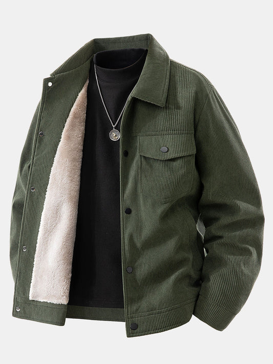 Teddy Lined Pocket Corduroy Jacket