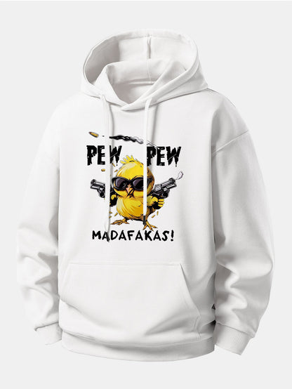 PEW PEW MADAFAKAS Chicken Print Relax Fit Hoodie