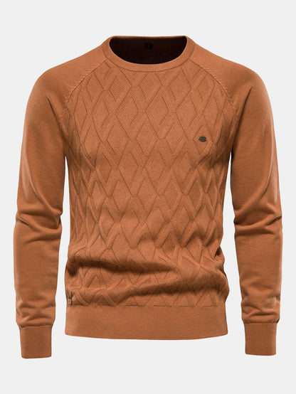 Geometry Jacquard Crewneck Sweater