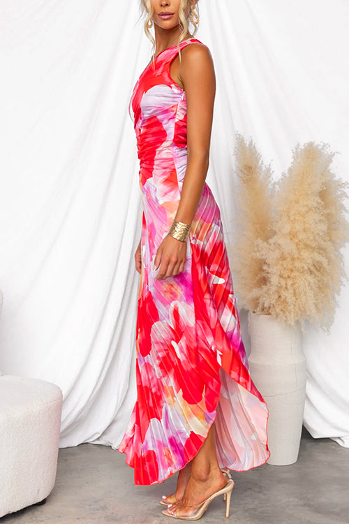Ellis & Johnson™  | Pleated One-Shoulder Dress
