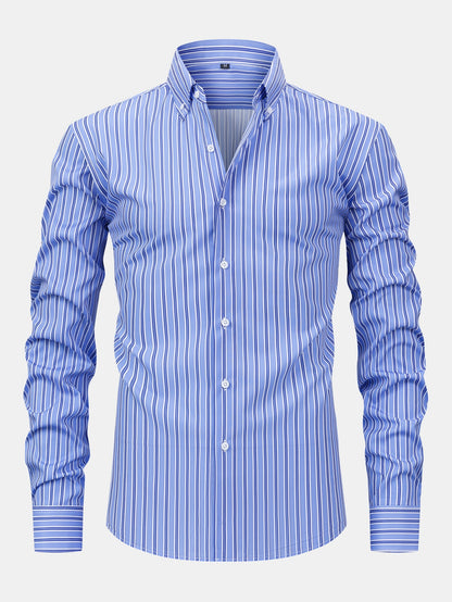 Classic Striped Button-Up Shirt
