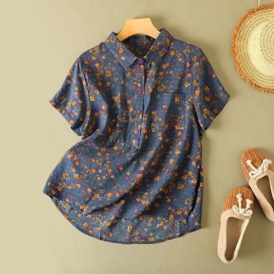 Olive™ Vintage Floral Summer Shirt