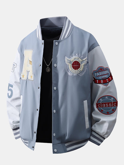Varsity Embroidered Baseball Jacket