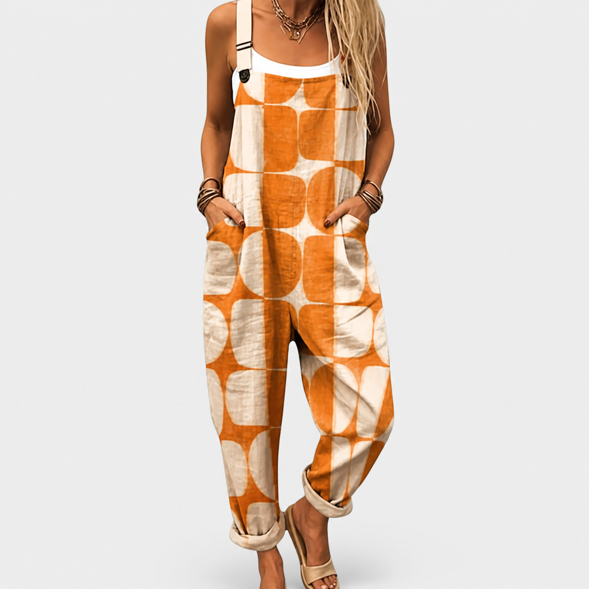 Aria™ | Orange Sun Jumpsuit