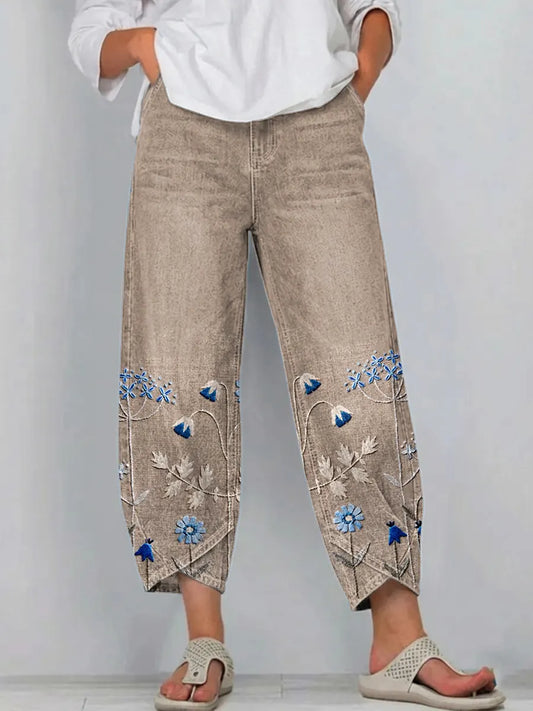 Avery™ | Chic Embroidered Casual Trousers