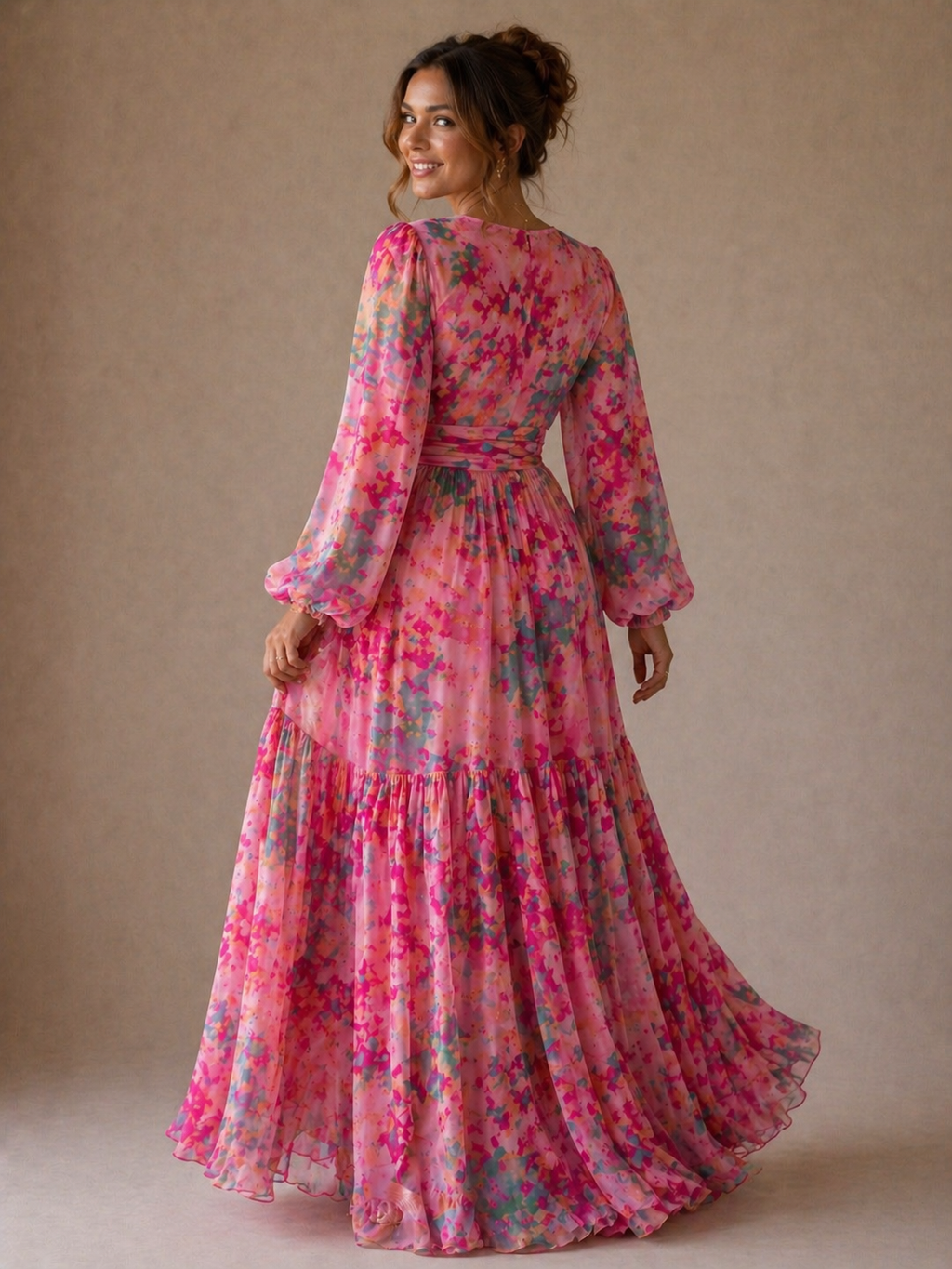 Meli™  | Wrap Dress with Floral Print