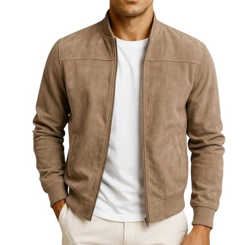 Riviera — Men’s Suede Bomber Jacket