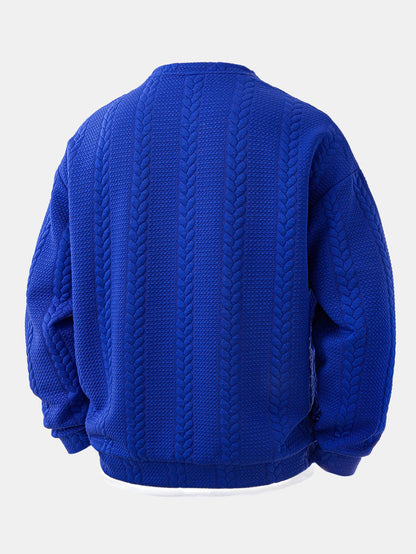 Relax Fit 2-in-1 Twist Jacquard Sweatshirt
