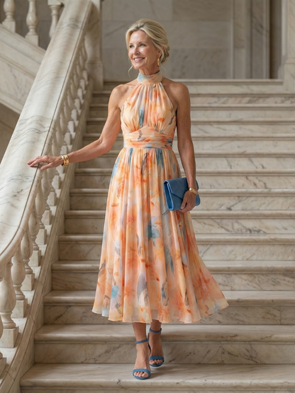 ARVELYNE™  | Soft Halter Midi Dress