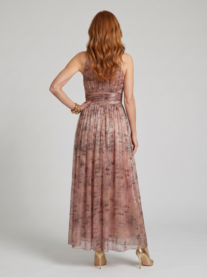 ARVELYNE™  | Textured Finish Sleeveless Midi Dress