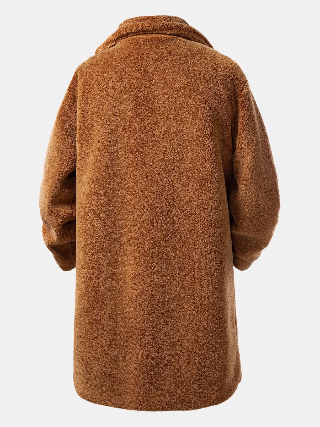 Relax Fit Warm Teddy Fleece Long Coat