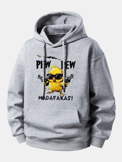 PEW PEW MADAFAKAS Chicken Print Relax Fit Hoodie