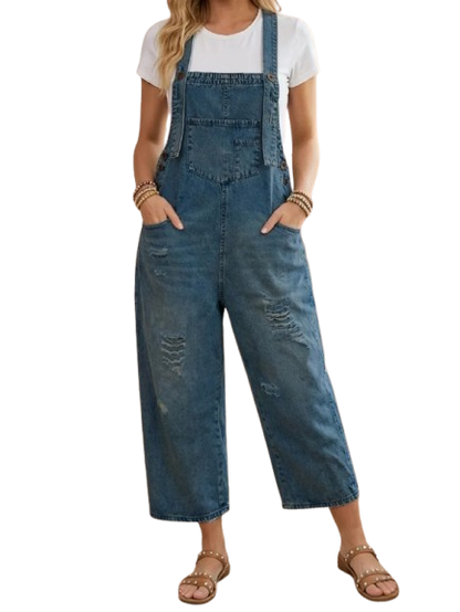 Aveline - Vintage Denim Dungarees