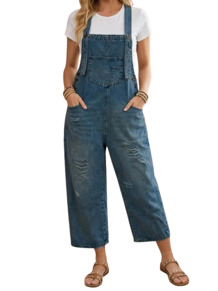 Aveline - Vintage Denim Dungarees