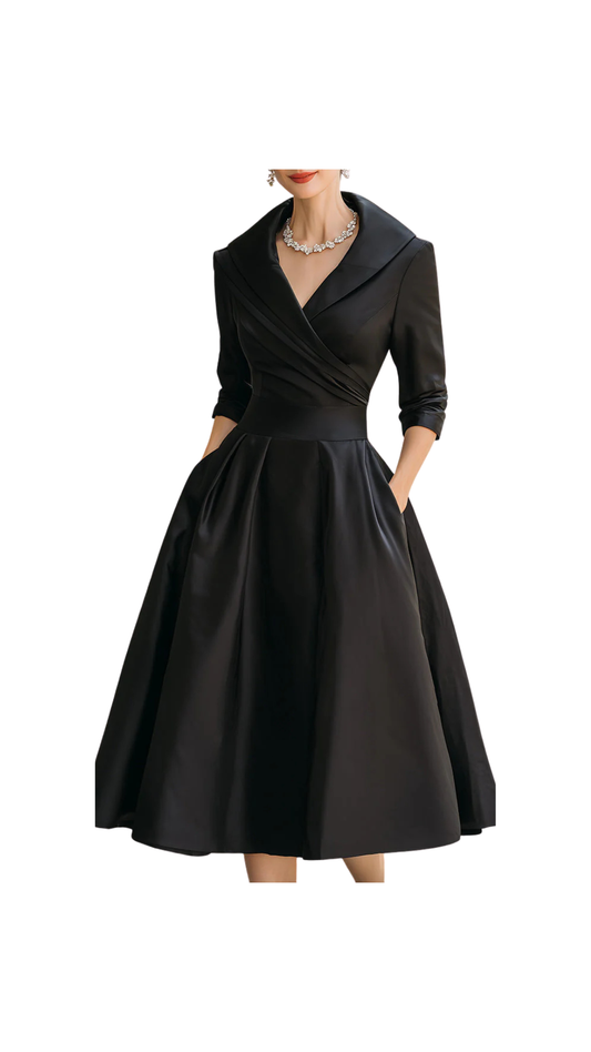 Olivia – Satin Midi Dress