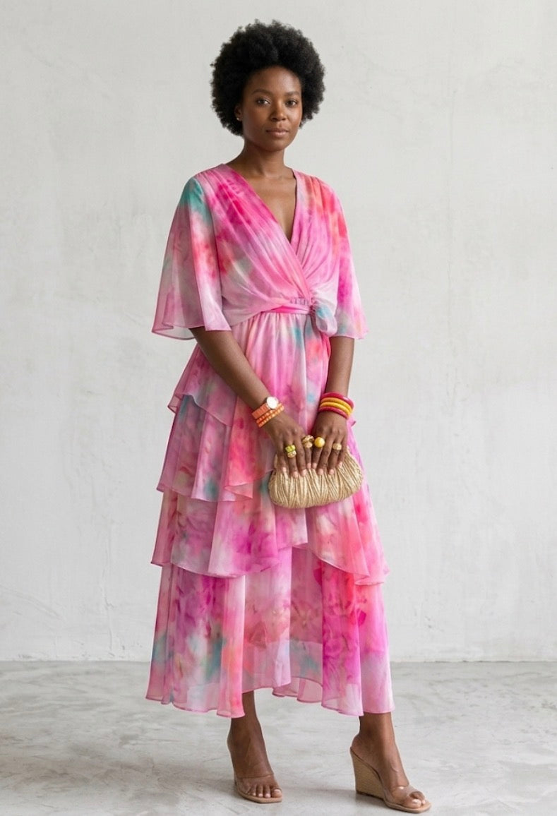 Amelia™ | Layered Floral Sun Dress