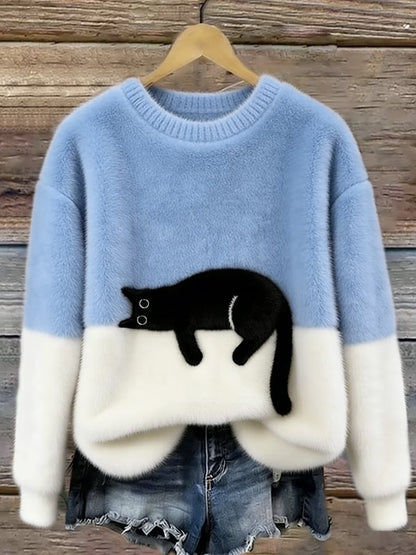 Luna | Cat Print Sweatshirt