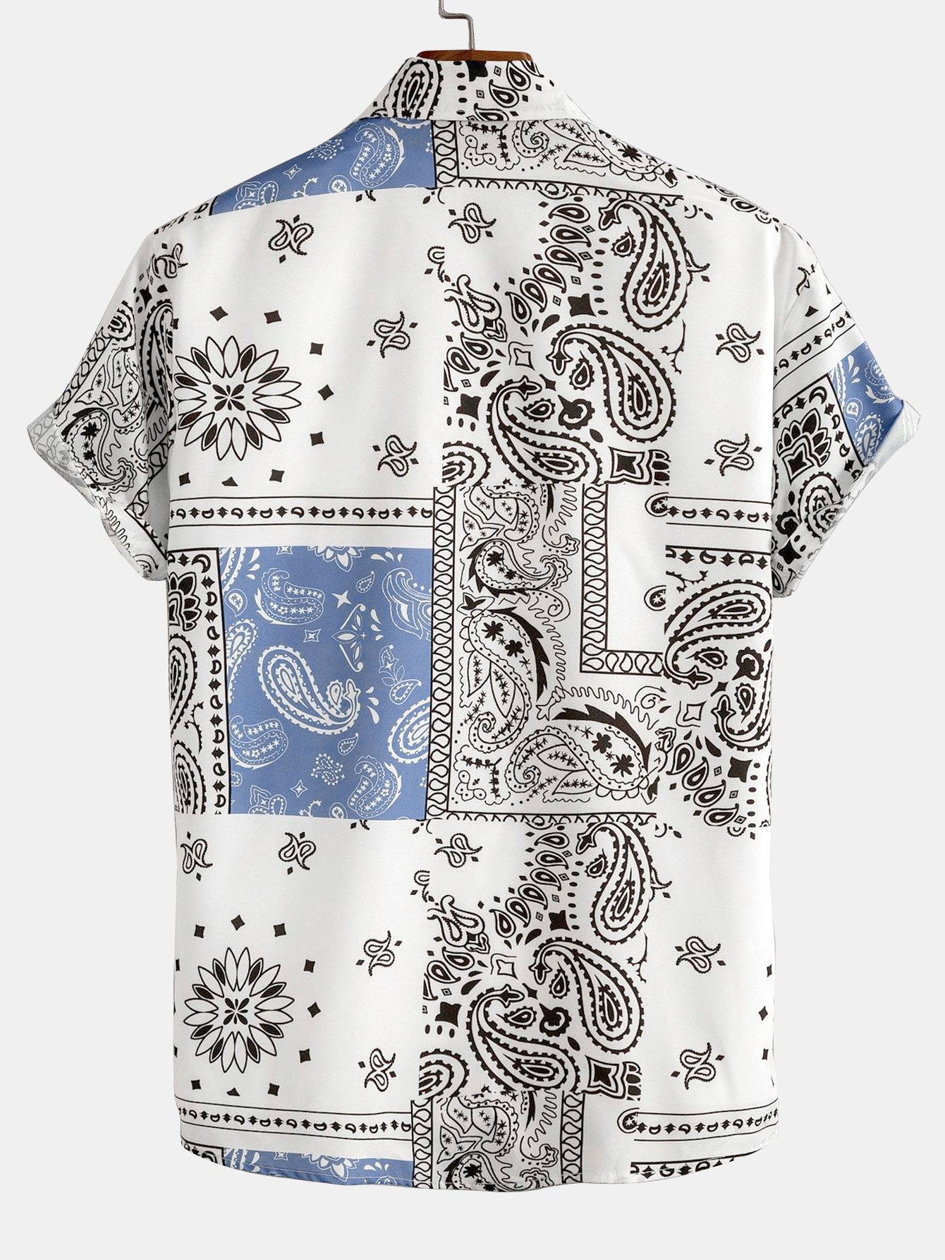 Paisley Print Button Up Shirt & Shorts