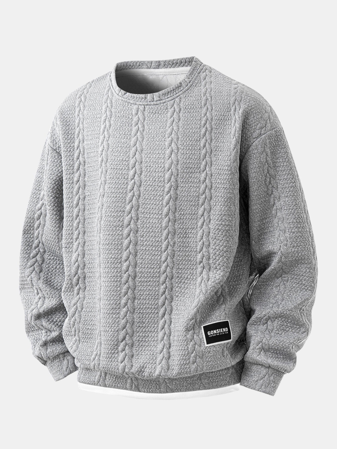 Relax Fit 2-in-1 Twist Jacquard Sweatshirt