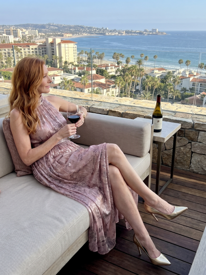 ARVELYNE™  | Textured Finish Sleeveless Midi Dress