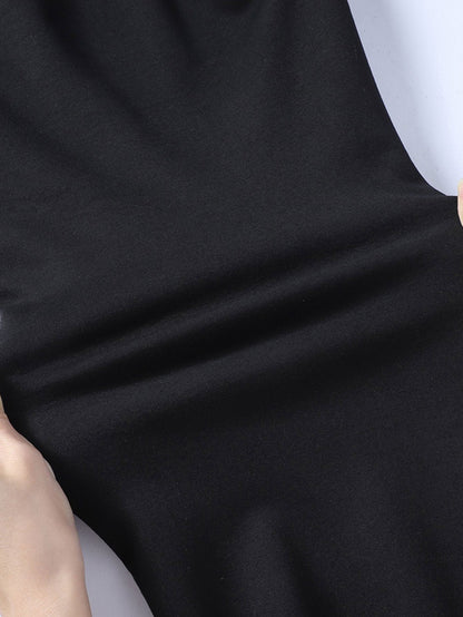 3 Pieces Solid Zipper Pocket Cotton Straight Leg Pants