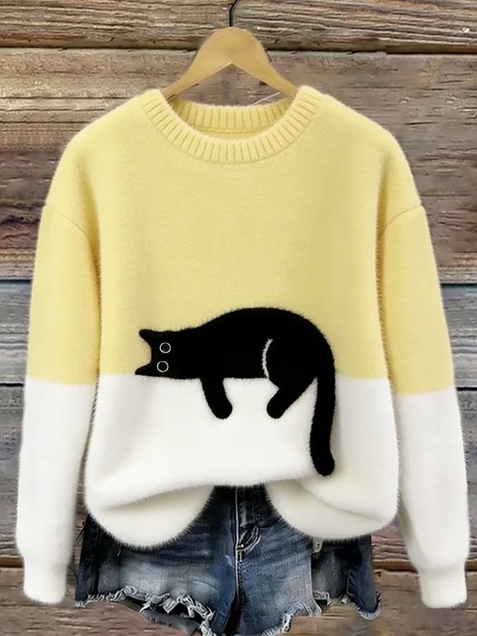 Luna | Cat Print Sweatshirt