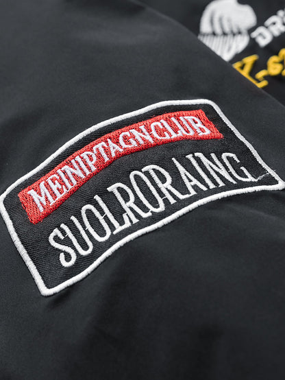 Relax Fit Embroidered Racing Jacket